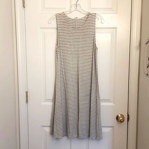 Gray and White Striped Dress Old Navy -L